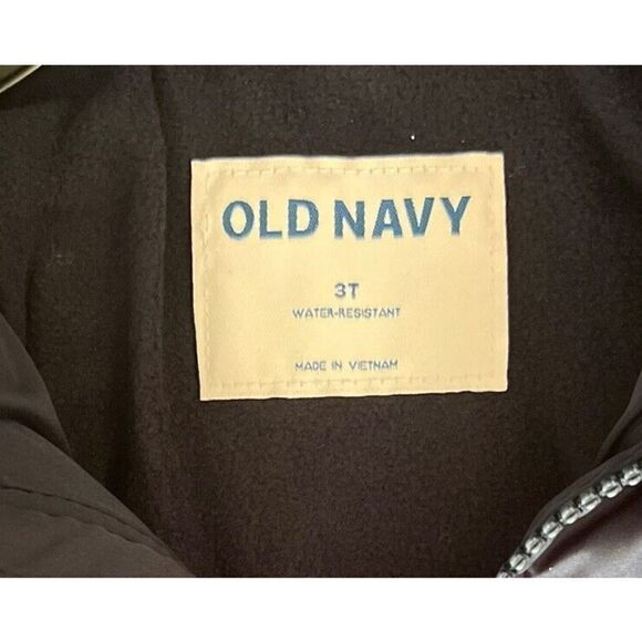 Old Navy Sz 3T Navy Blue Water Resistant Puffer Coat Hood & Pockets NEW - Picture 6 of 6